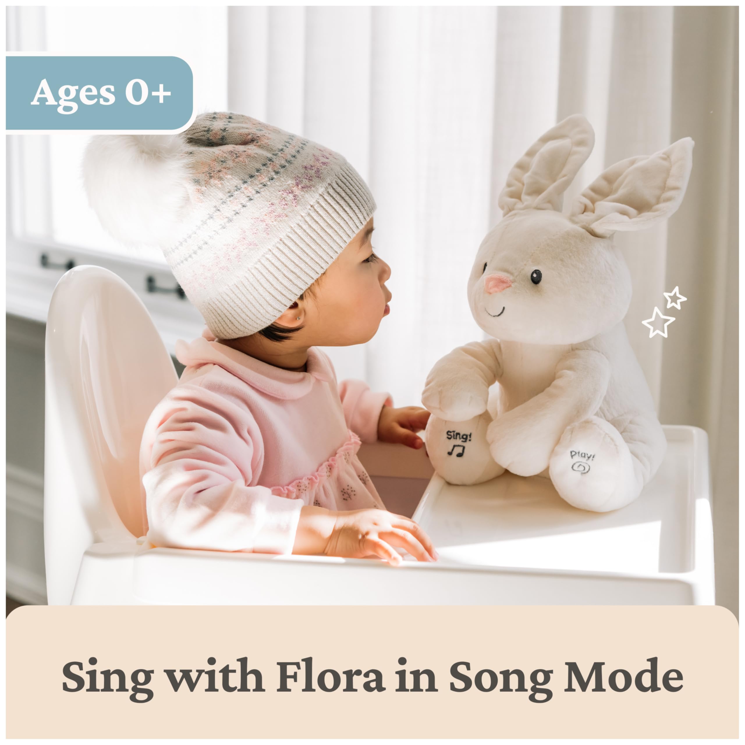 GUND Baby Flora Bunny 12-Inch Interactive Animated Musical Baby Toy 🍁 All In One Marketplace Canada