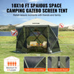 VEVOR Pop Up Gazebo Tent, Pop-Up Screen Tent 6 Sided Canopy Sun Shelter with 6 Removable Privacy Wind Cloths & Mesh Windows, 10x10FT Quick Set Screen with Mosquito Netting, Army Green 🍁 All In One Marketplace Canada
