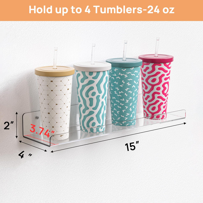 upsimples Clear Acrylic Shelves for Storage, 15