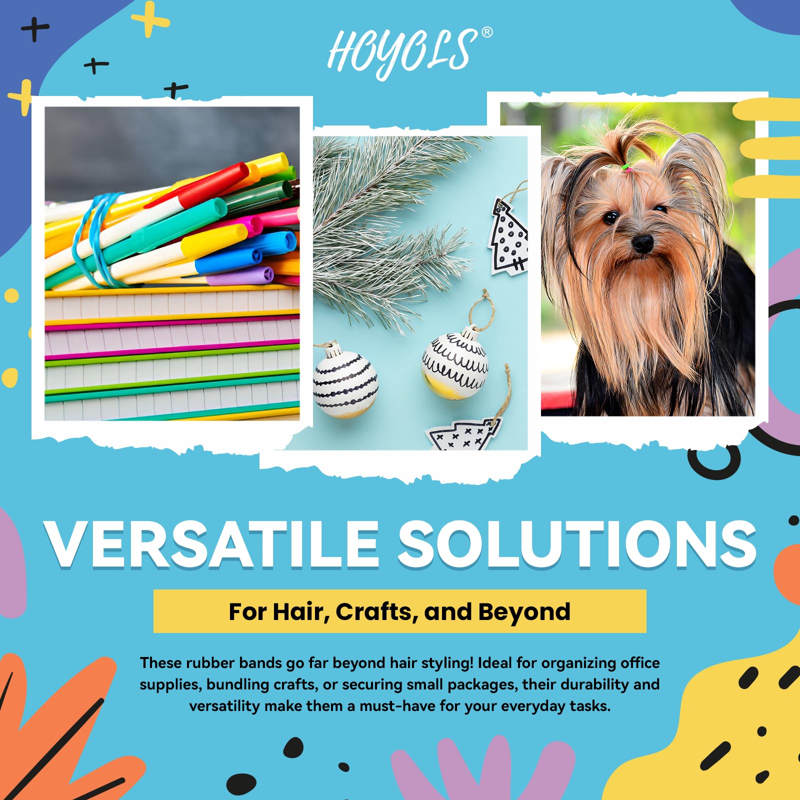 HOYOLS Baby Hair Ties Rubber Bands for Toddler Infants Kids Girls Thin Small Hair Elastics TPU 1500 Piece Pack 🍁 All In One Marketplace Canada