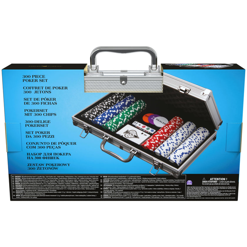 Cardinal Classics, 300-Piece Poker Set with Aluminum Carrying Case & Professional 11.5g Chips Plus 5 Poker Dice, for Adults and Kids Ages 10 and up 🍁 All In One Marketplace Canada