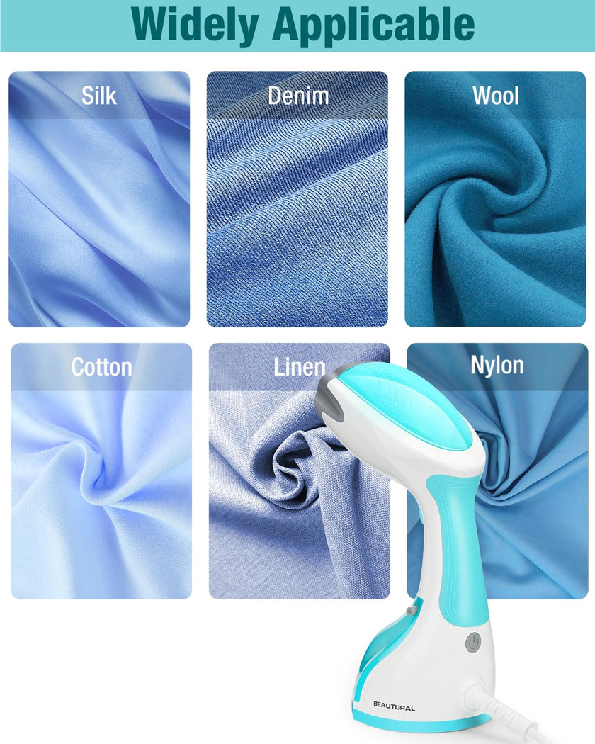 BEAUTURAL 1200-Watt Handheld Steamer for Clothes, 30-Second Heat-up, 8.79-Ounce Water Tank, Aqua 🍁 All In One Marketplace Canada