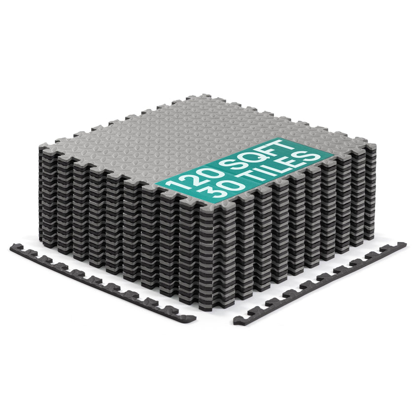 Yes4All EVA Interlocking Foam Floor Tiles, 11.15 m², Black 🍁 All In One Marketplace Canada