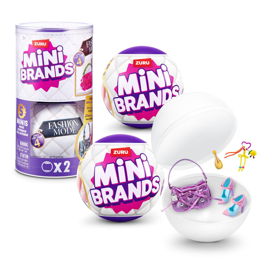 Mini Brands Fashion Series 4 2 Pack by ZURU – Novelty Unboxing Collectible Toy with 5 Mystery Mini Fashion Bags, Shoes & Accessories, 80+ Styles to Collect, Ages 3+, Kids, Teens & Adults 🍁 All In One Marketplace Canada