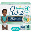 Pampers Pure Baby Diapers, Size 4 (22-37 lbs), 150, Up to 100% Leakproof, Premium Hypoallergenic Soft Diapers 🍁 All In One Marketplace Canada