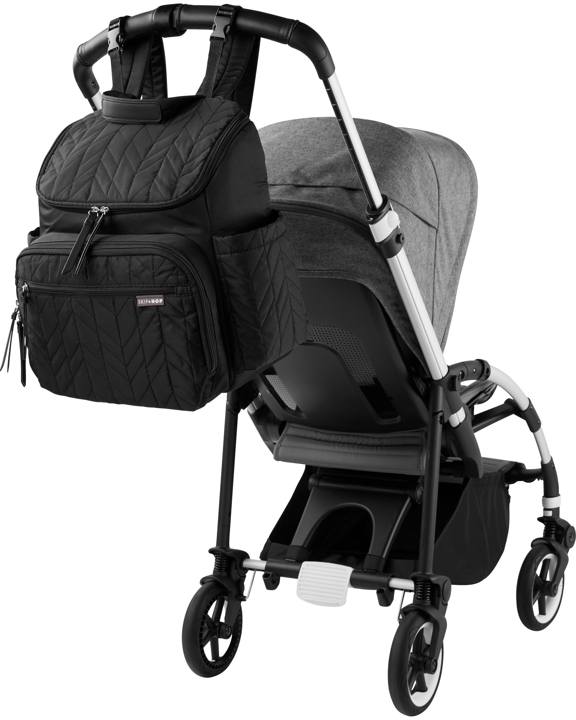 Skip Hop Diaper Bag Backpack: Forma, Multi-Function Baby Travel Bag with Changing Pad & Stroller Attachment, Black 🍁 All In One Marketplace Canada