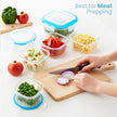 KICHLY 9 Pack Glass Container Food Storage with Airtight Lids, Leakproof Lunch Boxes, BPA-Free, Large, Small and Round Meal Prep Glass Storage Containers, Microwave Safe 🍁 All In One Marketplace Canada