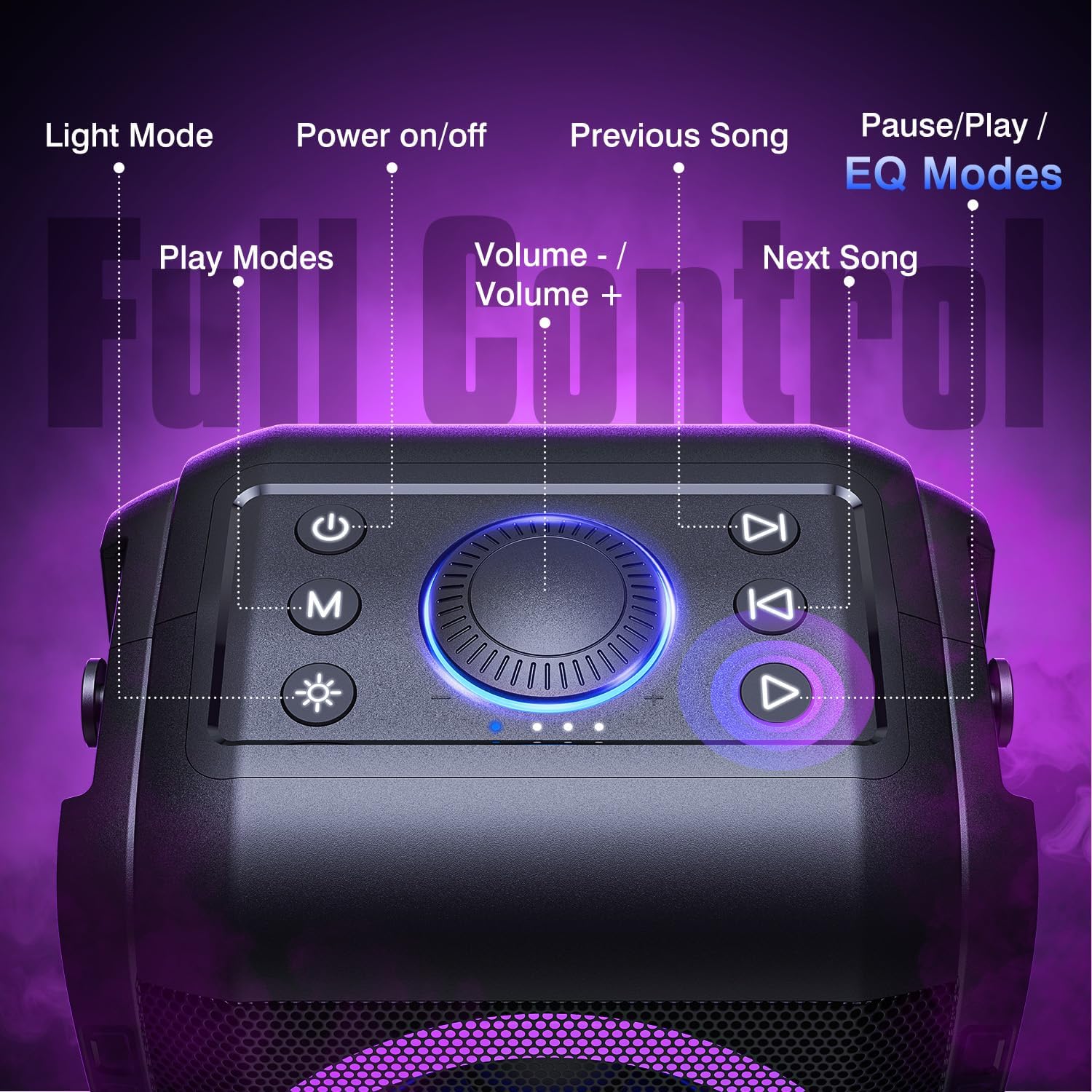 W-KING Bluetooth Speaker Loud, 180W Peak Party Portable Outdoor Haut Parleur Speaker Wireless Boom Box/4 Drivers(2 * 4.04’’ Woofer)-80W Deep Bass Tube, Huge 115dB Sound, Lights/IPX5/EQ/24H/USB/TF/AUX 🍁 All In One Marketplace Canada