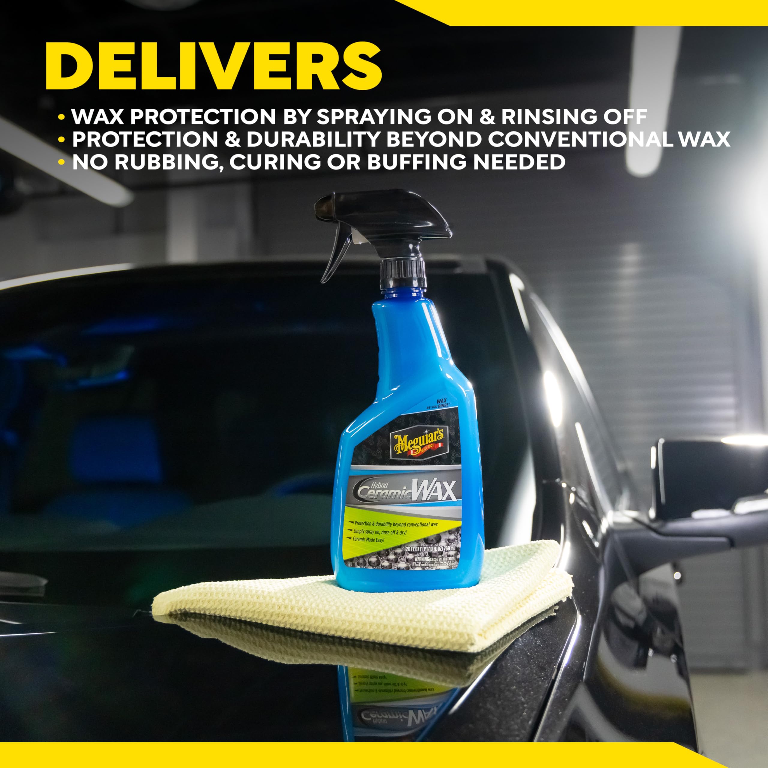 Meguiar's Hybrid Ceramic Wax - Easy to Use Ceramic Wax Protection, 768mL - G190526C 🍁 All In One Marketplace Canada