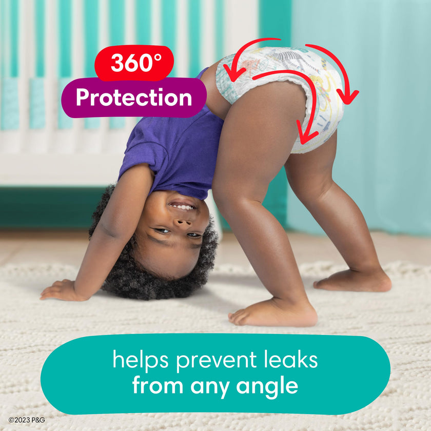 Pampers Diapers - Cruisers 360 degrees - Size 6, up to 100% Leakproof Fit, Designed for Active Babies, Pull On Diaper, EZ Off Tabs Designed for Easy Changes, 1 Pack (Count of 104) 🍁 All In One Marketplace Canada
