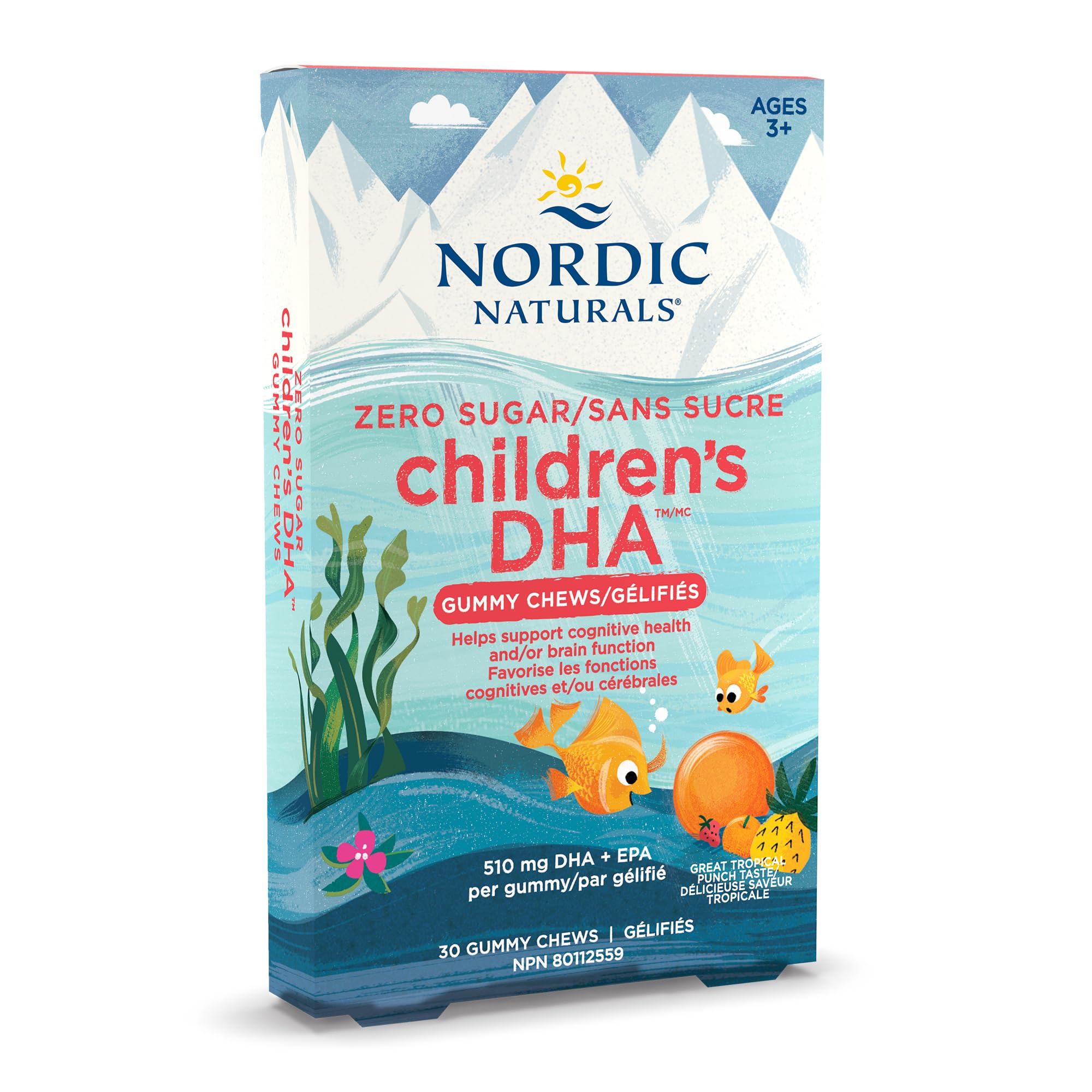 Nordic Naturals Children's DHA Gummies - Chewable Tropical Fruit Gummies Provide Daily Dose of Omega-3s DHA and EPA for Kids, 30 Count 🍁 All In One Marketplace Canada