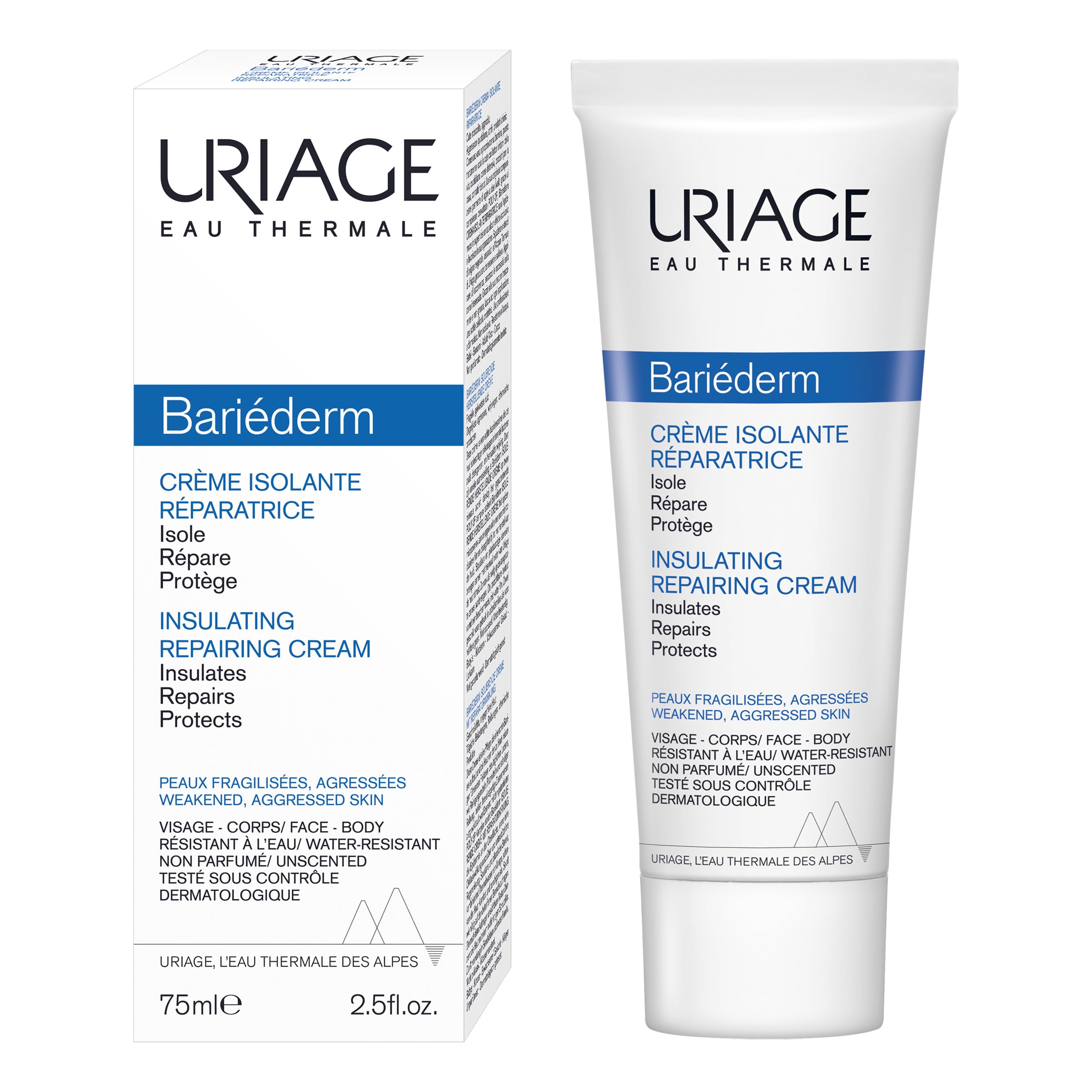Uriage Bariéderm Insulating Repairing Cream - Anti-Friction Solution, Insulates & Deeply Repair - Protects from Irritation, Chafing & Rubbing - High Tolerance, Water-Resistant - Family Friendly - 75ml 🍁 All In One Marketplace Canada