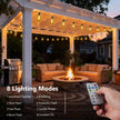 Lomotech Solar String Lights Outdoor Waterproof, 50FT 17+2 LED Shatterproof ST38 Bulbs, Solar String Lights with Remote & Timer, USB & Solar Powered Patio Lights for Outside Backyard Garden Porch 🍁 All In One Marketplace Canada