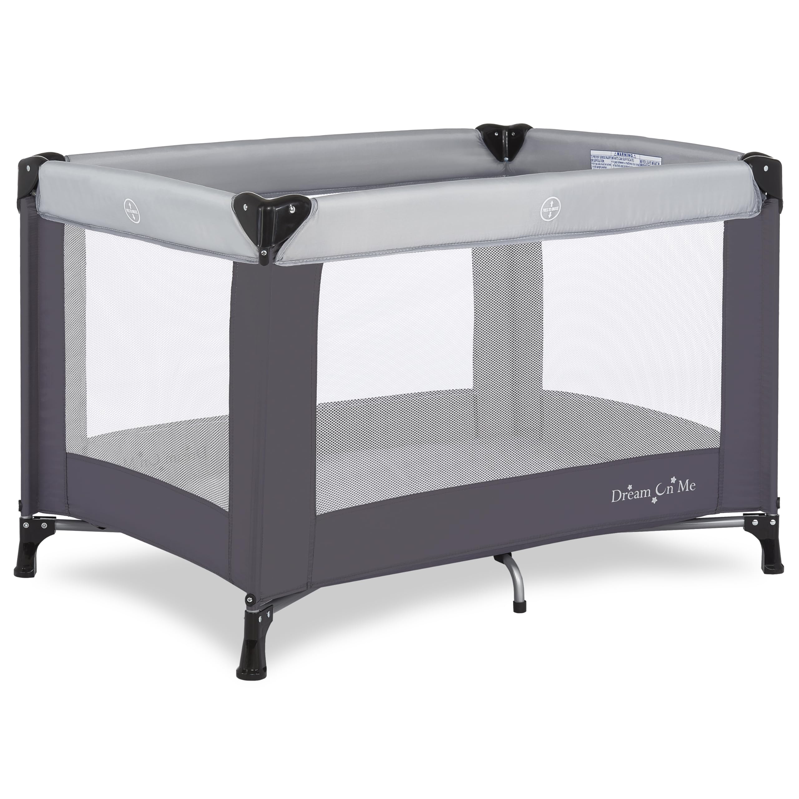 Dream On Me Nest Portable Play Yard With Carry Bag And Shoulder Strap, GREY 🍁 All In One Marketplace Canada