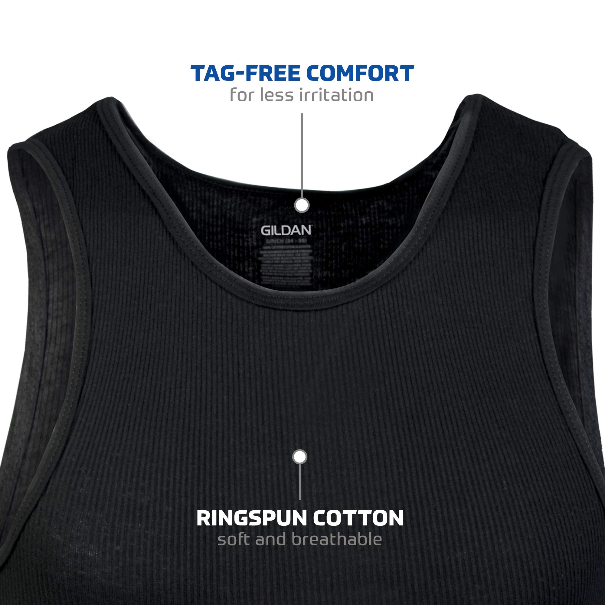 Gildan Men's A-Shirts Tanks Multipack, Grey/Black (5 Pack), XX-Large 🍁 All In One Marketplace Canada