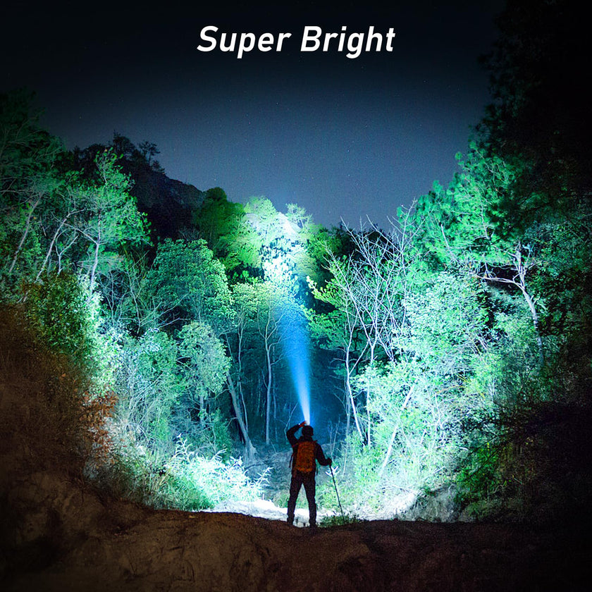 Blukar Headlamp Rechargeable, 2000L Super Bright LED Head Lamp Headlight with Red Warning Lights and 6 Modes, Motion Sensor Control, IPX5 Waterproof, Lightweight Flashlight for Running, Hiking etc. 🍁 All In One Marketplace Canada