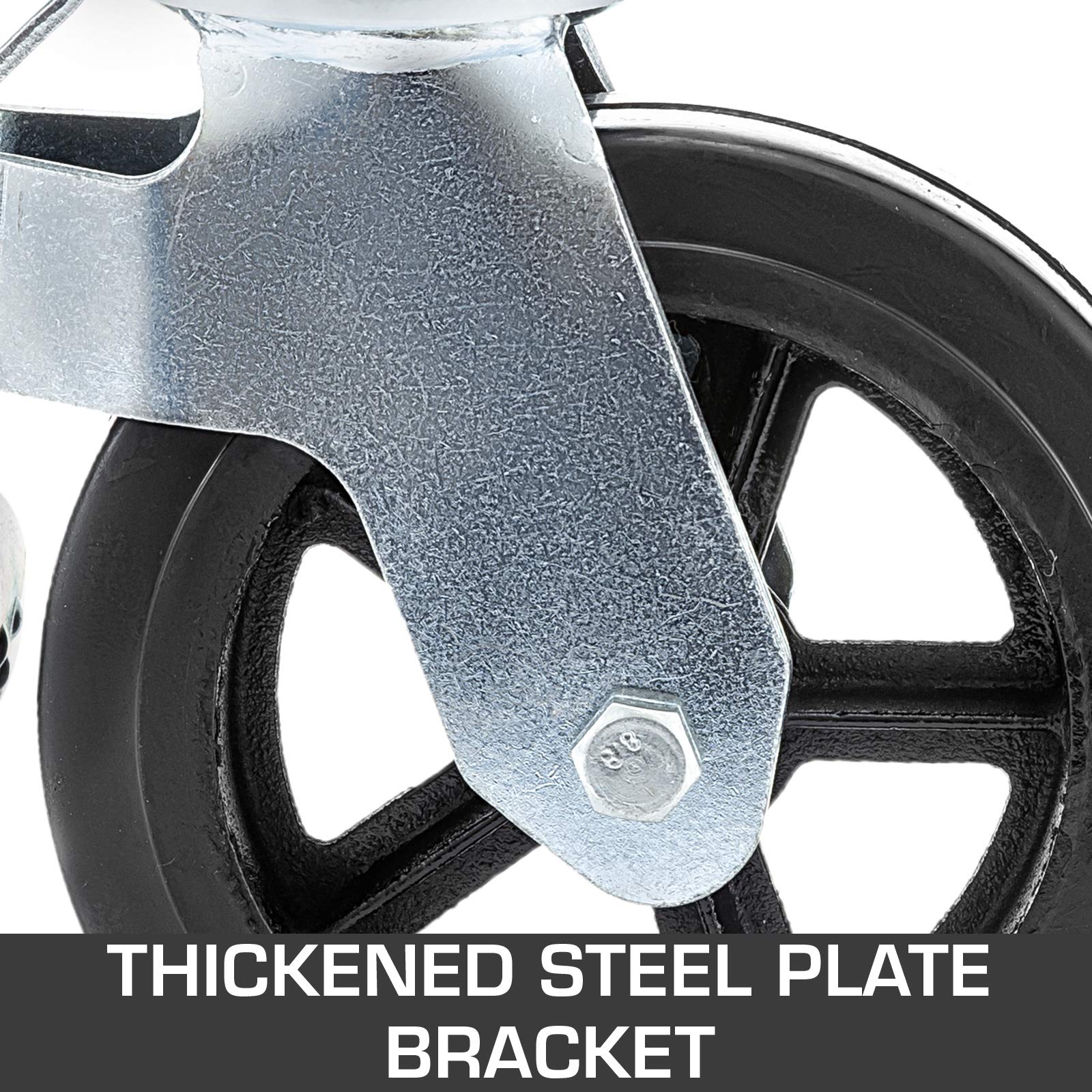 VEVOR 4 Pack 8 Inch Iron Core Polyurethane Swivel Caster with Dual Locking Brake Adjustable Legs 1100LBS Capacity per Wheel 🍁 All In One Marketplace Canada