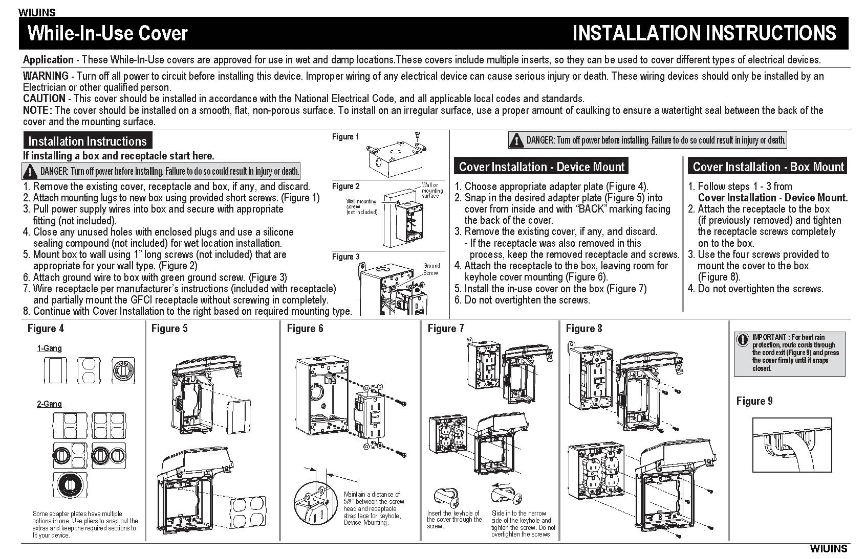Sigma Engineered Solutions 16801 Non-Metallic Weatherproof Outdoor Electrical Outlet Kit w/Extra Duty Cover, Box and 15 Amp GFCI Receptacle, in-USE, Clear/Gray, 1 Gang, Lockable with Patented Hinge 🍁 All In One Marketplace Canada
