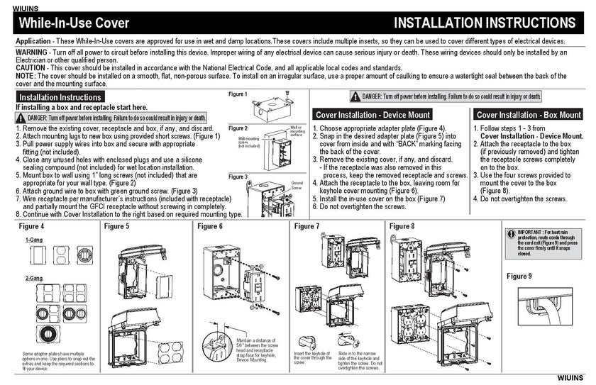 Sigma Engineered Solutions 16801 Non-Metallic Weatherproof Outdoor Electrical Outlet Kit w/Extra Duty Cover, Box and 15 Amp GFCI Receptacle, in-USE, Clear/Gray, 1 Gang, Lockable with Patented Hinge 🍁 All In One Marketplace Canada