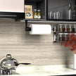 VEHHE Paper Towel Holder Under Cabinet with Ratchet System, Single Hand Operable Paper Towel Holder Wall Mount with Damping Effect, Self-Adhesive Papers Towels Holders or Drilled for Kitchen (Black) 🍁 All In One Marketplace Canada