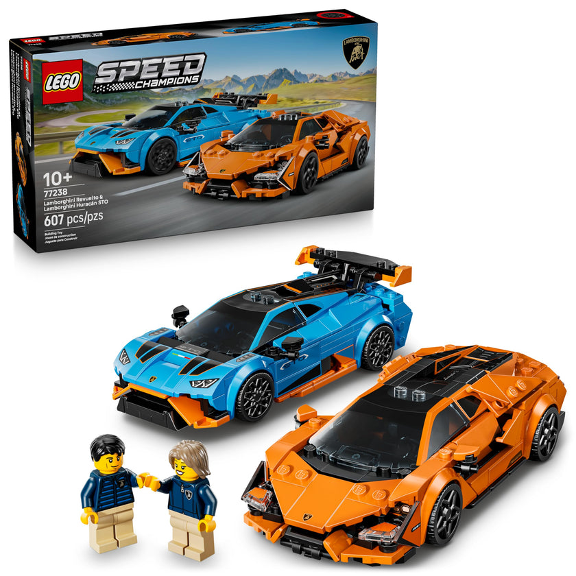 LEGO Speed Champions Lamborghini Revuelto & Huracán STO Car Toys - Building Toy for Pretend Play for Boys & Girls, Ages 10+ - Model Car Kit Display - Gift Idea for Kids - 77238 🍁 All In One Marketplace Canada