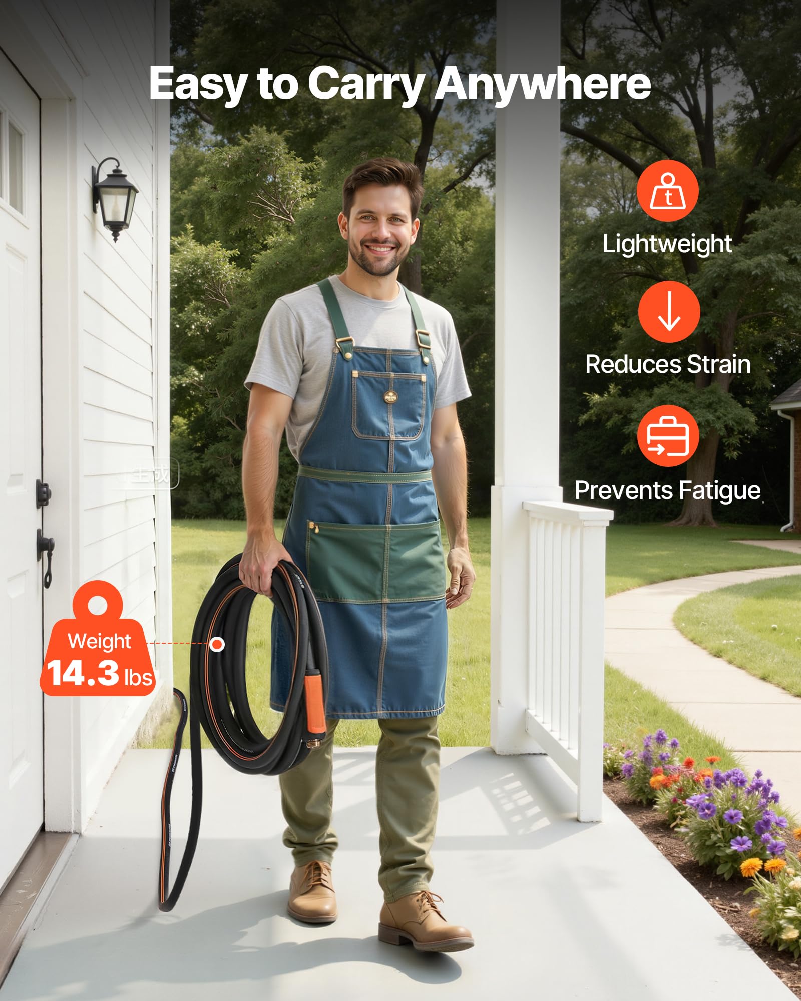 VEVOR Garden Hose, 100 ft 5/8
