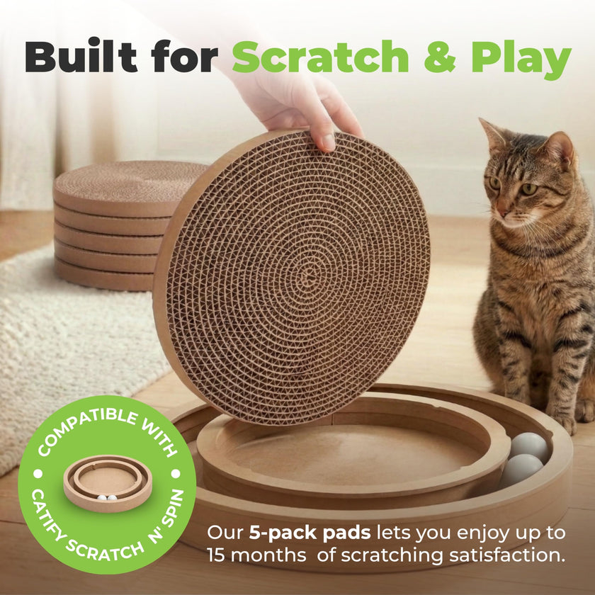 Best Pet Supplies Catify by Best Pet Supplies Spin and Scratch Replacement Pads (5 Pack) 🍁 All In One Marketplace Canada