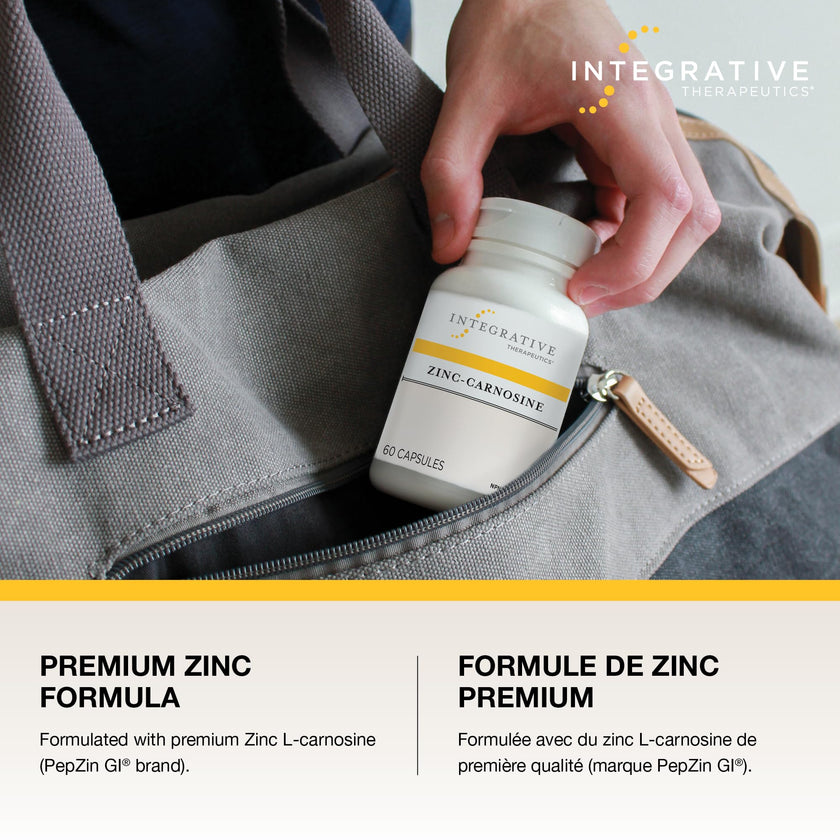 Integrative Therapeutics Zinc Carnosine – Premium Zinc Supplement – 75mg of Zinc Carnosine – Factor in the Maintenance of Good Health - PepZin GI – 60 Capsules 🍁 All In One Marketplace Canada