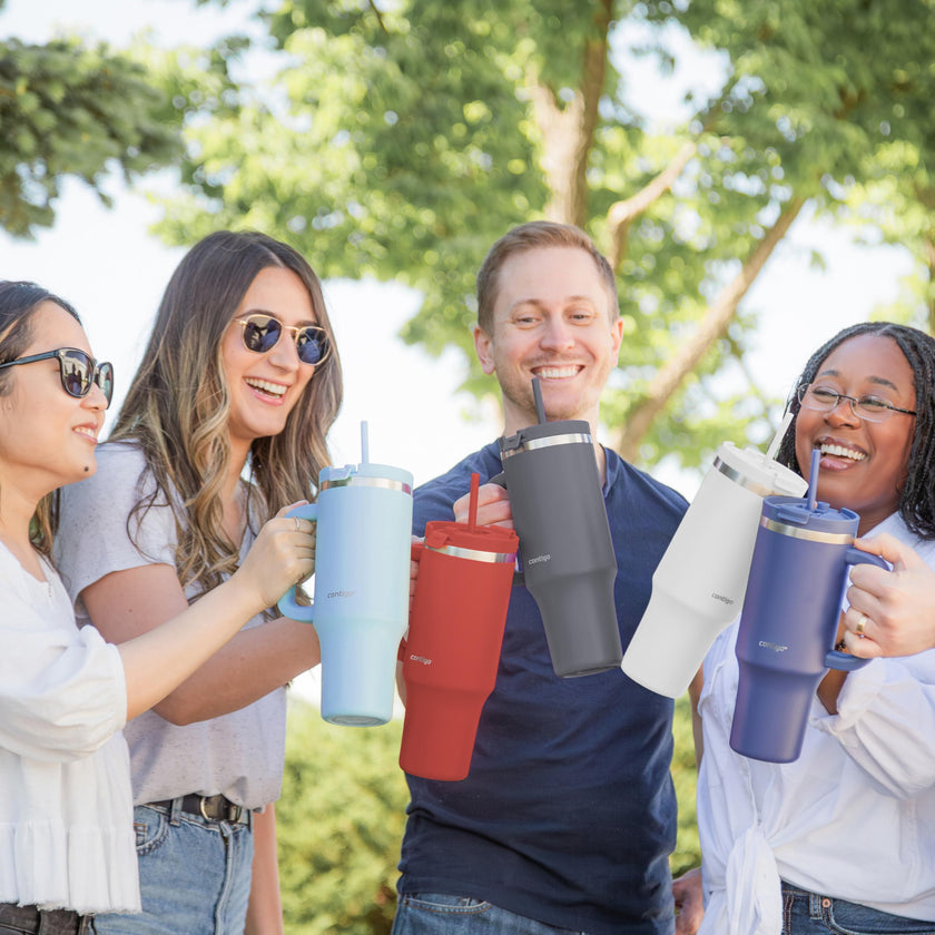 Contigo Streeterville Tumbler, 40 oz (1.18 L), Insulated Stainless Steel Water Bottle with Straw and Leak-Proof Lid, Salt 🍁 All In One Marketplace Canada
