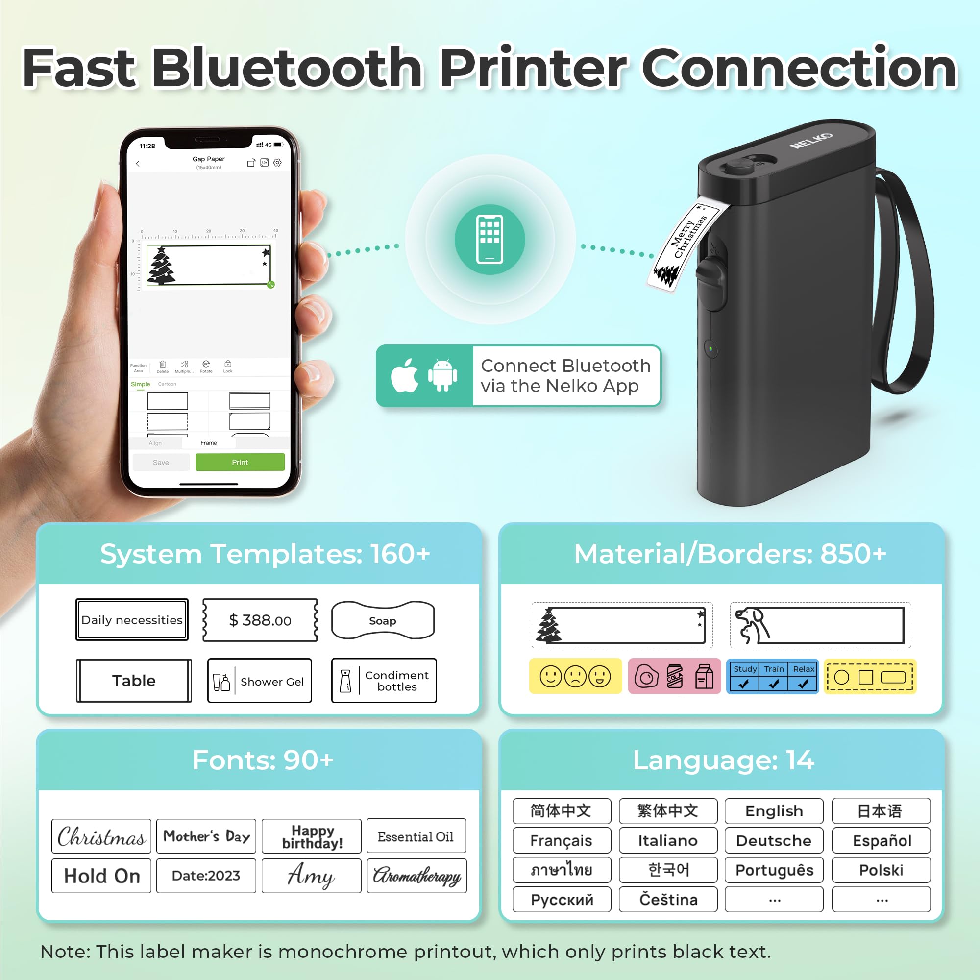Label Maker Machine with Tape, P21 Portable Bluetooth Label Printer, Wireless Built-in Cutter Sticker Maker Mini Label Makers with Multiple Templates for Organizing Storage Office Home, Black 🍁 All In One Marketplace Canada