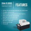 Little Giant VCMA-15ULST 115 Volt, 65 GPH, 1/50 HP Automatic Condensate Removal Pump for HVAC/Refrigeration Systems/Dehumidifiers with Overflow Detection Switch and 20-Foot Tubing, Black/White, 554415 🍁 All In One Marketplace Canada