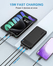 AsperX 2-Pack 15000mAh Portable Charger Power Bank 3A Fast Charging, USB C Output Portable Battery Bank External Battery Pack for iPhone 17/16/15/14/13, Galaxy, Google LG,Tablets and Heated Vest 🍁 All In One Marketplace Canada
