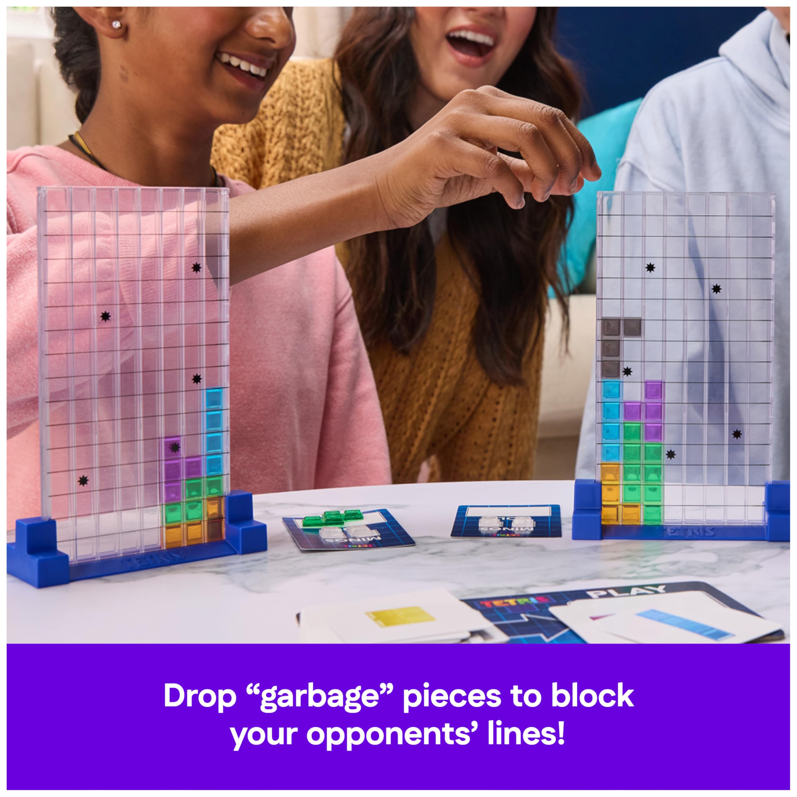 Spin Master Games, Tetris: The Board Game, Play the Classic Puzzle Game Tetris in Real Life, Multiplayer Head-to-Head Puzzle Challenge, 2-4 Players, for Ages 8 & Up 🍁 All In One Marketplace Canada