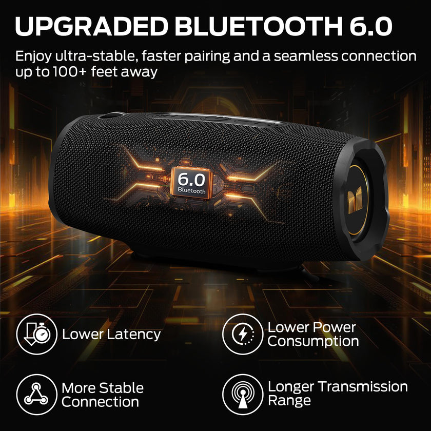 Monster S380 Bluetooth Speaker, Portable Speaker with 40W Stereo Sound, 20H Playtime, IPX6 Waterproof, Bluetooth 6.0, Support AUX/TF Card, TWS Pairing Wireless Speaker for Outdoor Travel Party 🍁 All In One Marketplace Canada