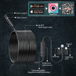 Dual Lens Endoscope Camera with Light, DPduct 1920P HD Borescope Inspection with 8+1 Lights, 7.9mm IP67 Waterproof 16.4ft Semi-Rigid Cable Snake Camera for Android and iOS,iPhone,iPad 🍁 All In One Marketplace Canada