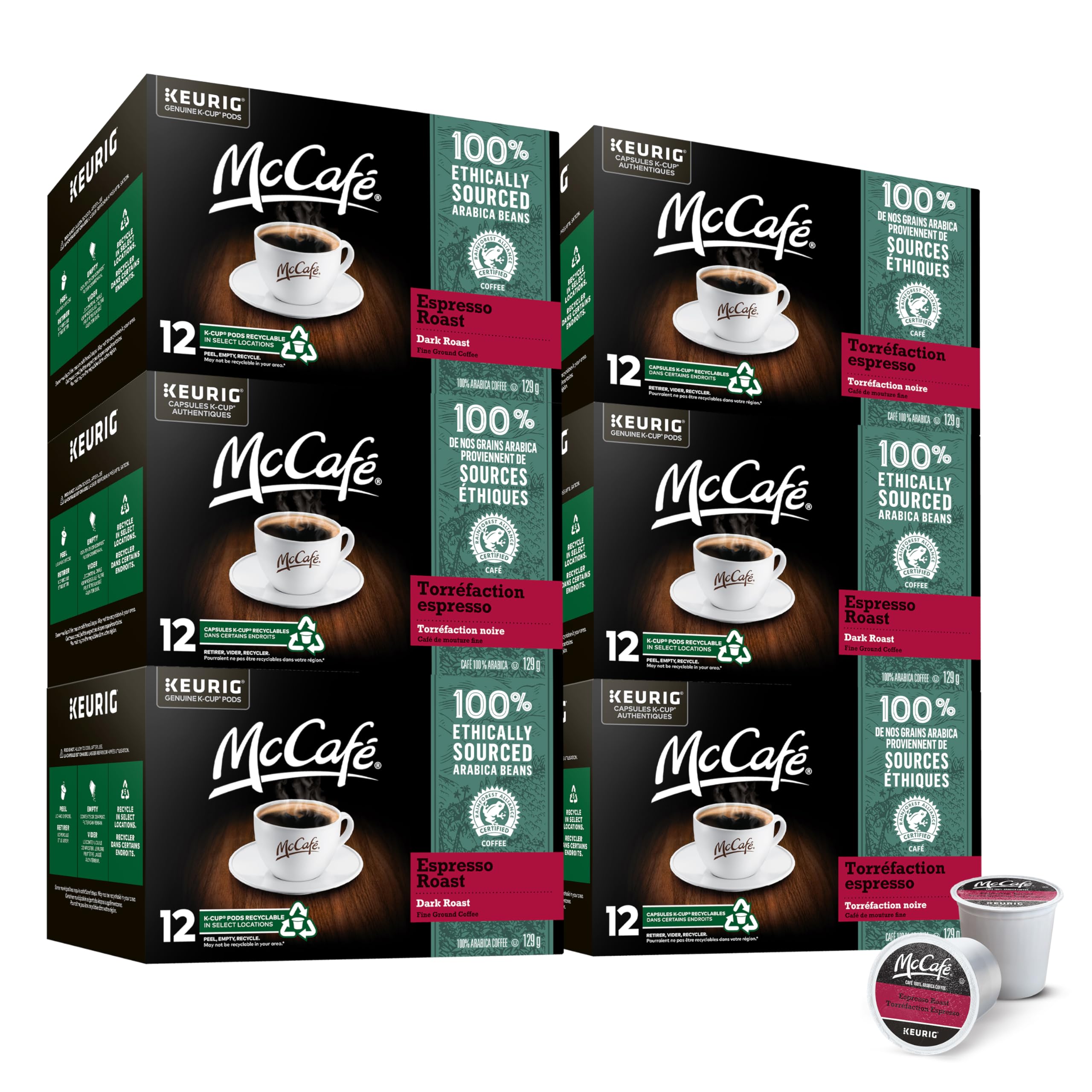 McCafé Espresso Roast K-Cup Coffee Pods, 72 Count, For Keurig Coffee Makers 🍁 All In One Marketplace Canada