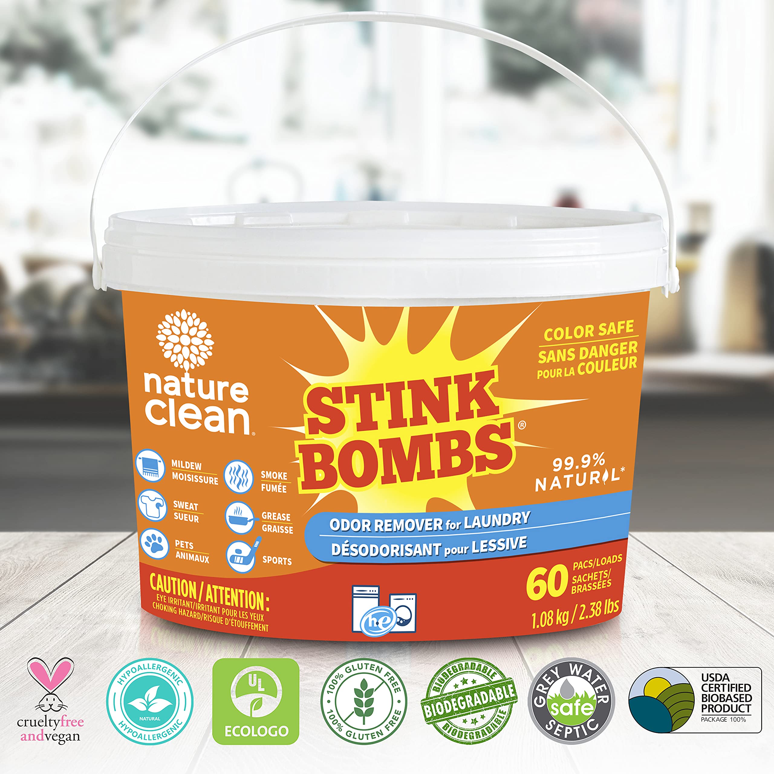 Nature Clean Stink Bombs Odor Remover Packs, 60 Count 🍁 All In One Marketplace Canada