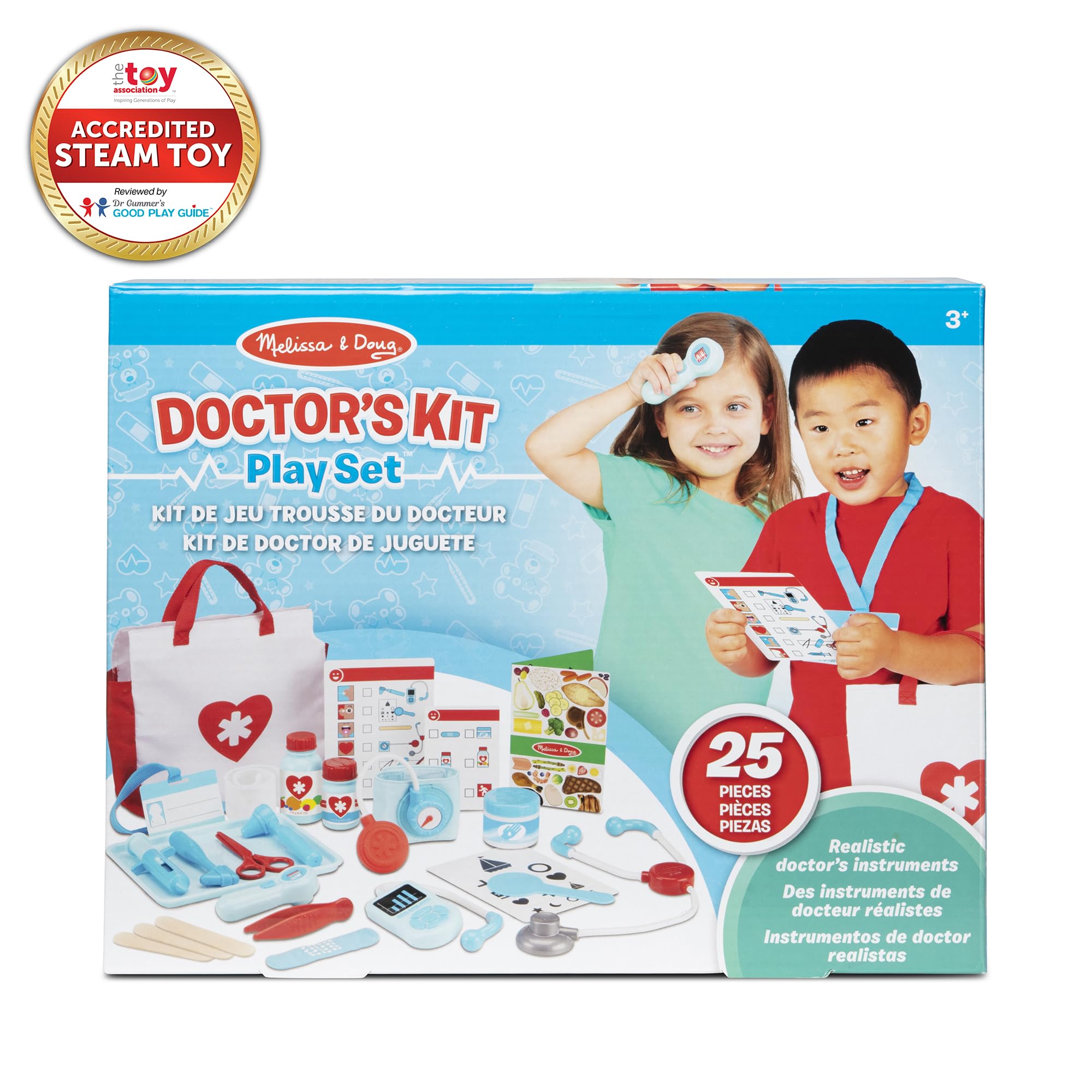 Melissa & Doug Get Well Doctor Kit, 25-Piece Toddler Doctor Play Set, Realistic Pretend Play Toys & Accessories, Preschool Toys for Girls & Boys Ages 3+ 🍁 All In One Marketplace Canada