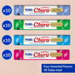 INABA Churu Cat Treats, Lickable, Squeezable Creamy Purée Cat Treat with Green Tea Extract & Taurine, 14 Grams Each Tube, 40 Tubes, Tuna & Seafood Variety Box 🍁 All In One Marketplace Canada