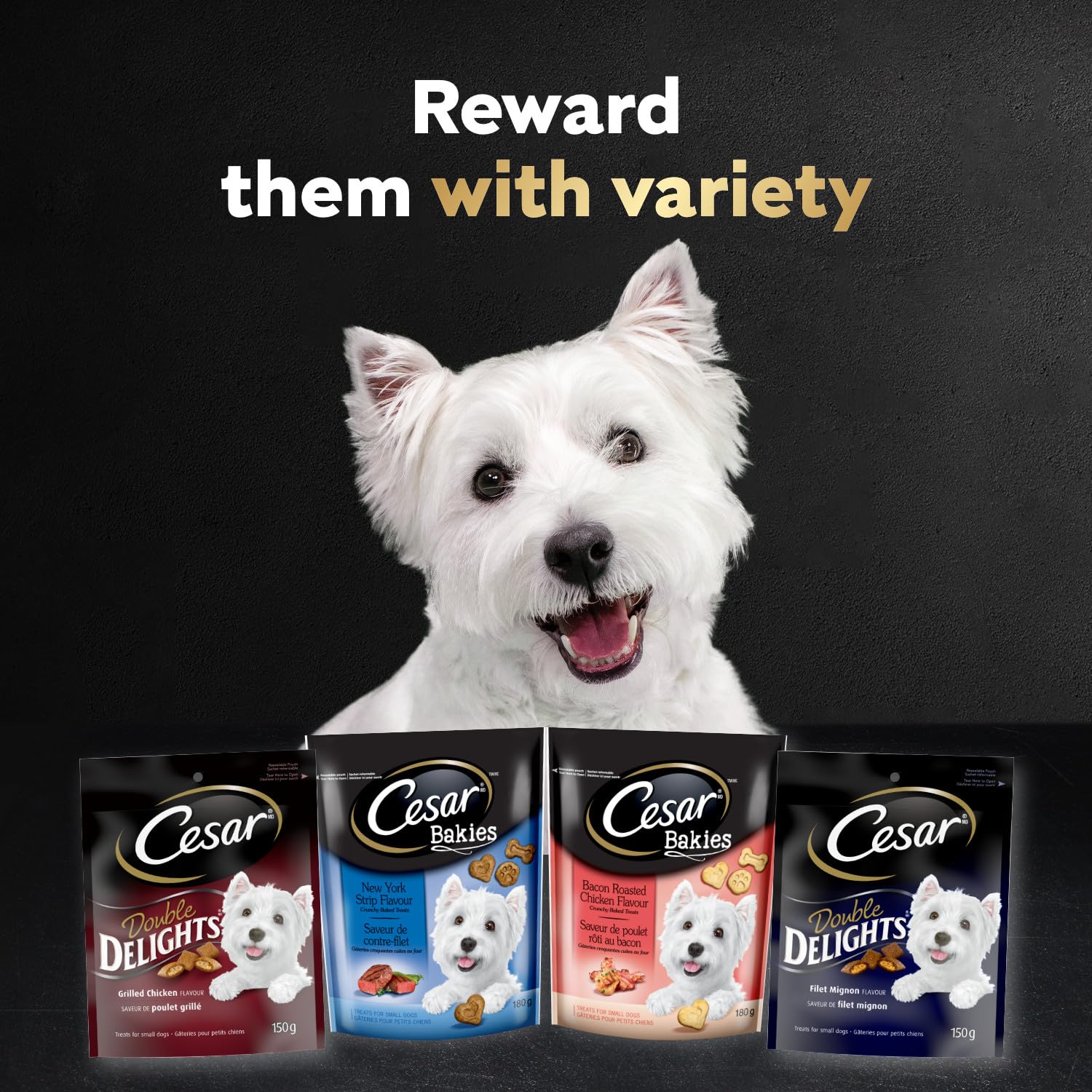 CESAR Double Delights Adult Dog Treats, 150g (10 pack) 🍁 All In One Marketplace Canada