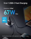 Anker Prime 67W USB C Charger, Anker GaN 3-Port Compact Fast PPS Wall Charger, for MacBook Pro/Air, Pixelbook, iPad Pro, iPhone 17/16/15/Pro, Galaxy S25/S24, Note20, Pixel, Apple Watch 🍁 All In One Marketplace Canada