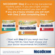 Nicoderm Step 2 Clear Patches, Quit Smoking and Smoking Cessation Aid, 14 mg of Nicotine/Day, 7 Count 🍁 All In One Marketplace Canada