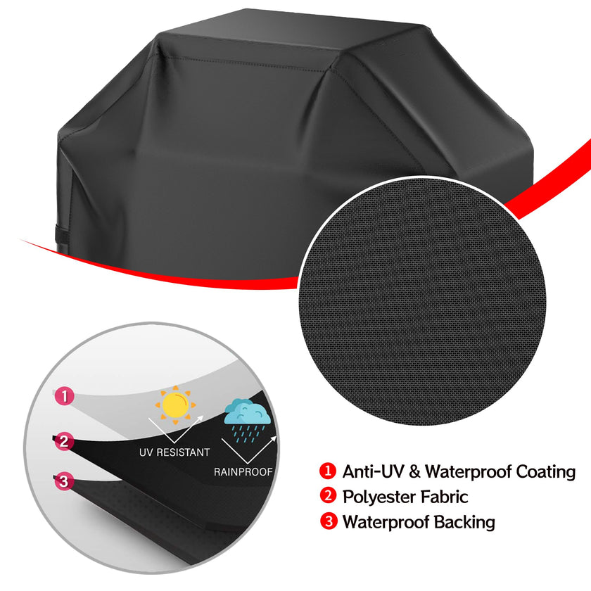 Grill Cover, 48 inch BBQ Gas Grill Cover Waterproof Weather Resistant, UV and Fade Resistant, UV Resistant Material for Weber Char-Broil Nexgrill Grills and More, Black 🍁 All In One Marketplace Canada