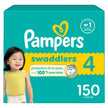 Pampers Swaddlers Diapers, Size 4 (15-34 lbs), 150 Count, Absorbent, Keeps Baby Dry and Comfortable, Skin Safe Disposable Baby Diaper 🍁 All In One Marketplace Canada