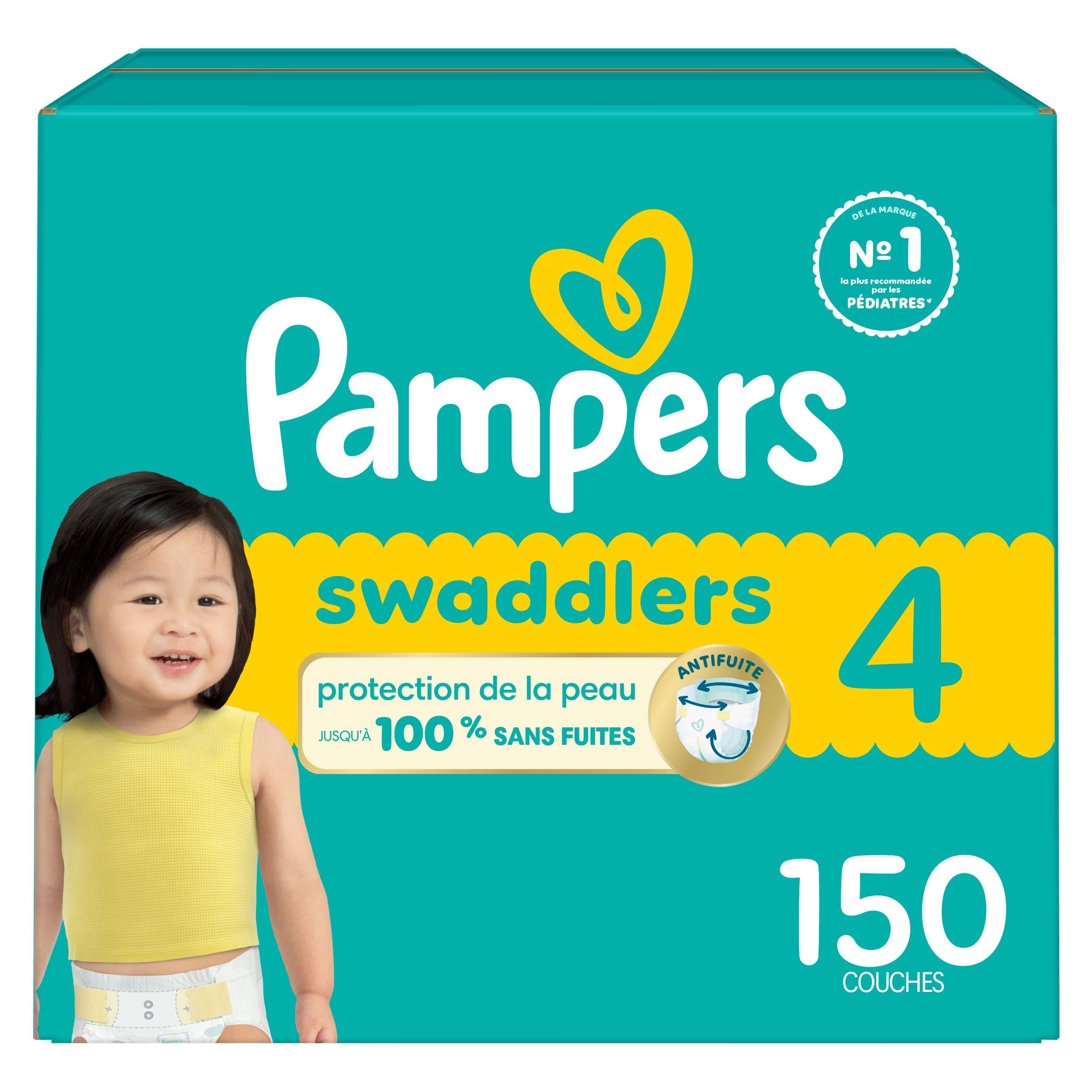 Pampers Swaddlers Diapers, Size 4 (15-34 lbs), 150 Count, Absorbent, Keeps Baby Dry and Comfortable, Skin Safe Disposable Baby Diaper 🍁 All In One Marketplace Canada