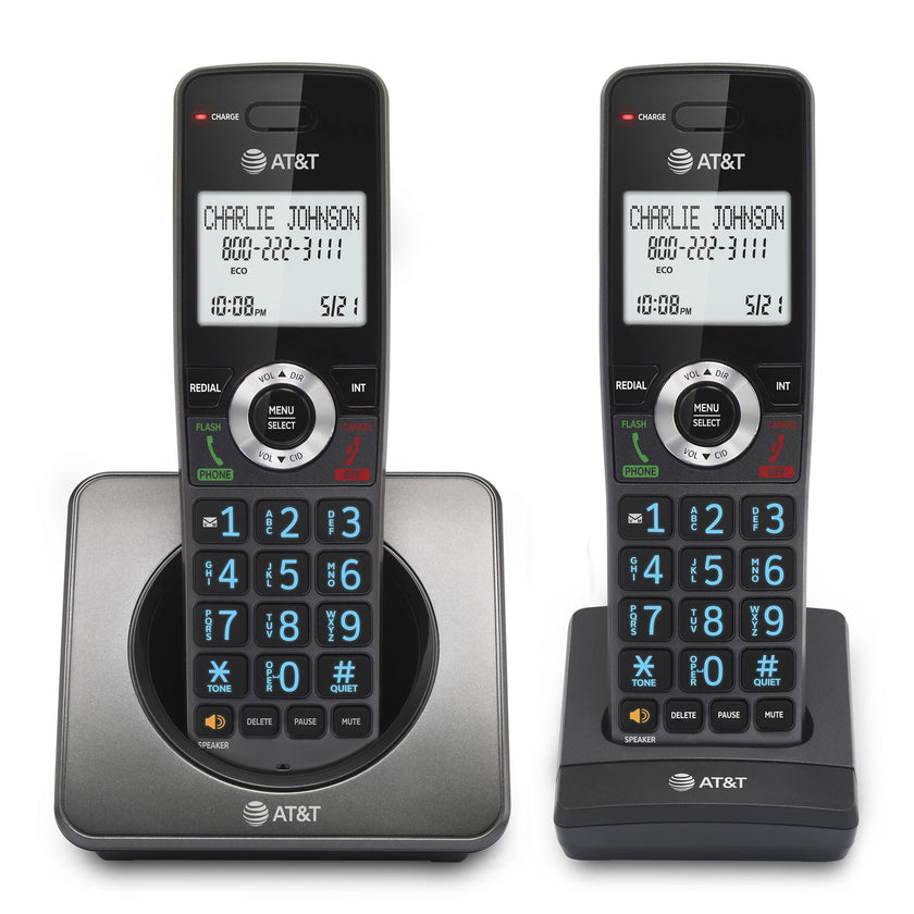 AT&T GL2101-2 DECT 6.0 Cordless Home Phone 2-Handset with Call Block, Caller ID, Full-Duplex Handset Speakerphone, 2