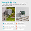 GARDENA 20505-80, 100 Foot Wall Mounted Retractable Reel with Hose Guide, Automatic retraction for Easy Watering,1/2