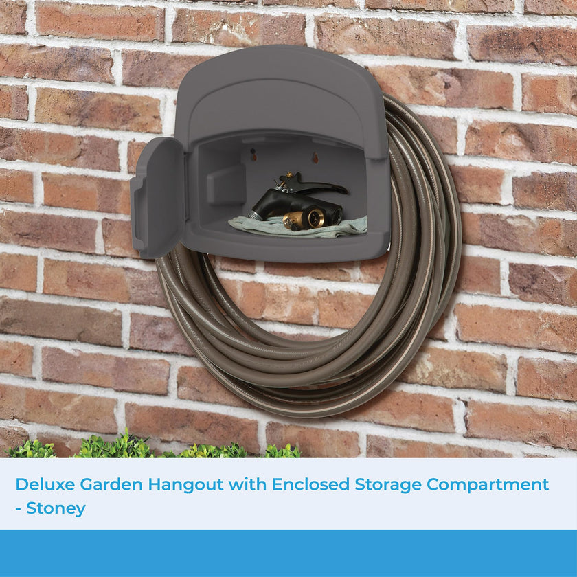 Suncast DHH150ST Deluxe Hangout Hose Hanger,Stoney Gray,1 Count (Pack of 1) 🍁 All In One Marketplace Canada