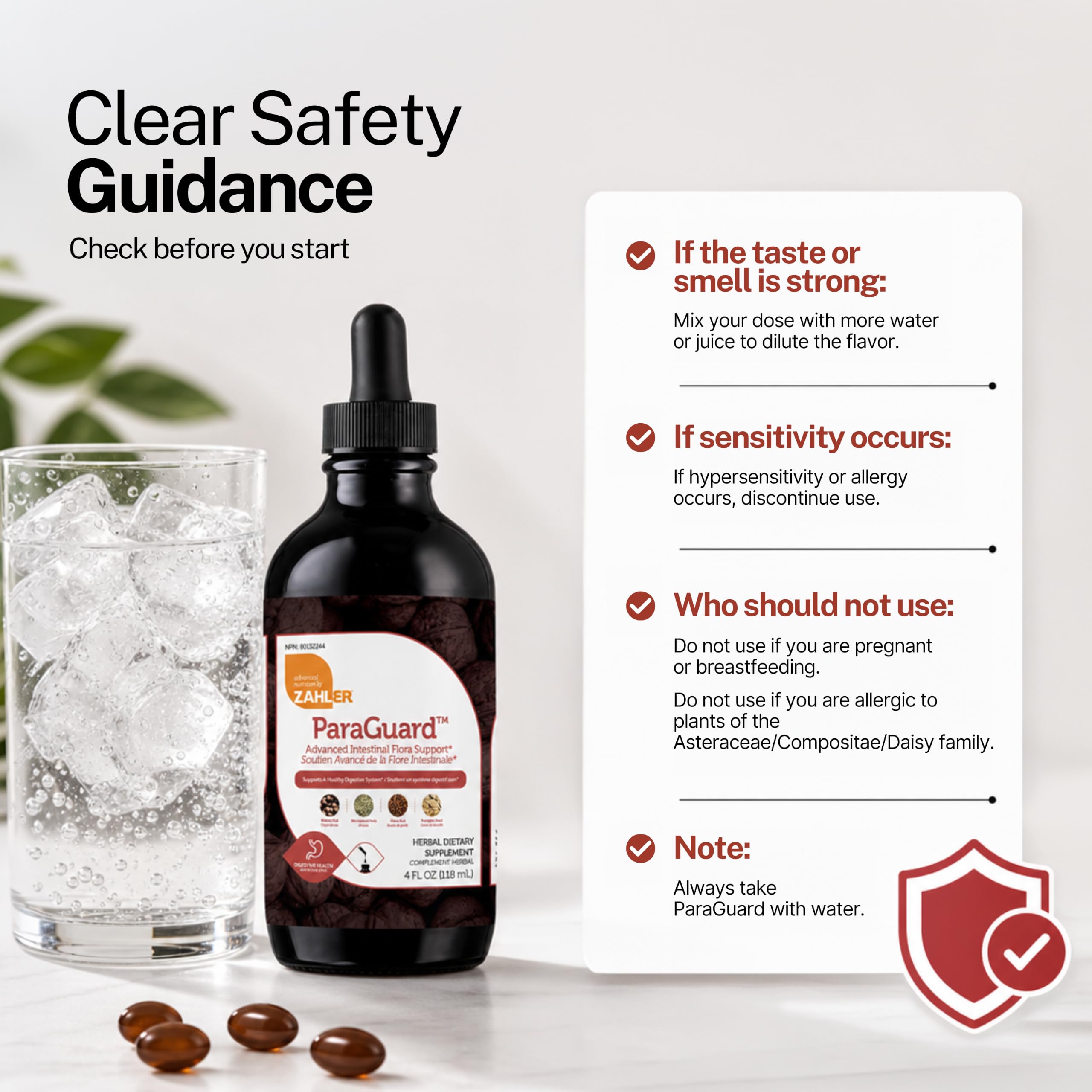 Zahler ParaGuard, Parasite Cleanse for humans. Advanced Colon Detox Cleanse and Gut Health Support, Contains Wormwood, Certified Kosher, 4OZ. 🍁 All In One Marketplace Canada
