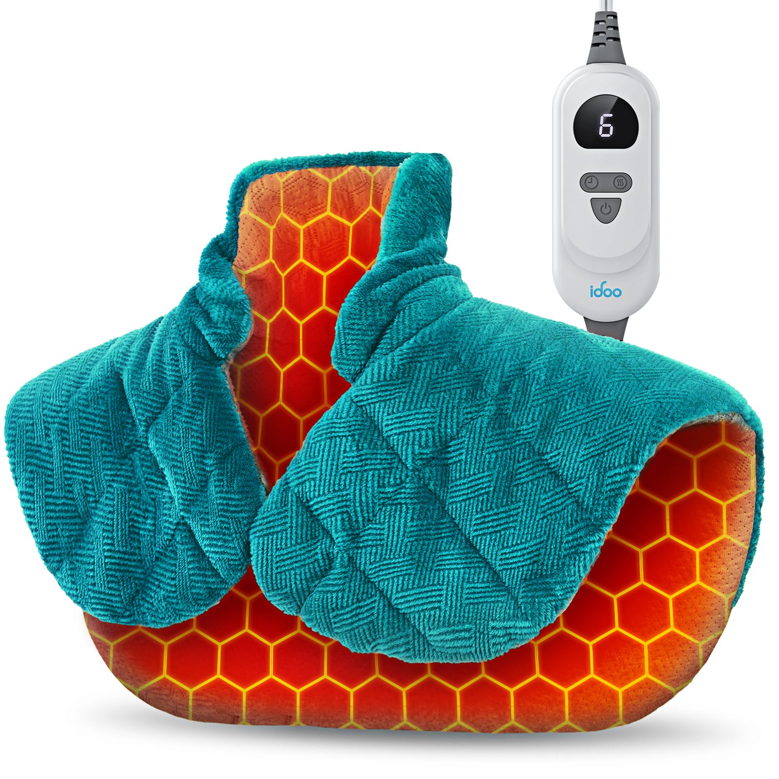 iDOO Graphene Heat Wrap Electric Pad for Neck Shoulder, Fathers Day Gift Ideas for Women Mom Her, Portable Weighted Heated 19